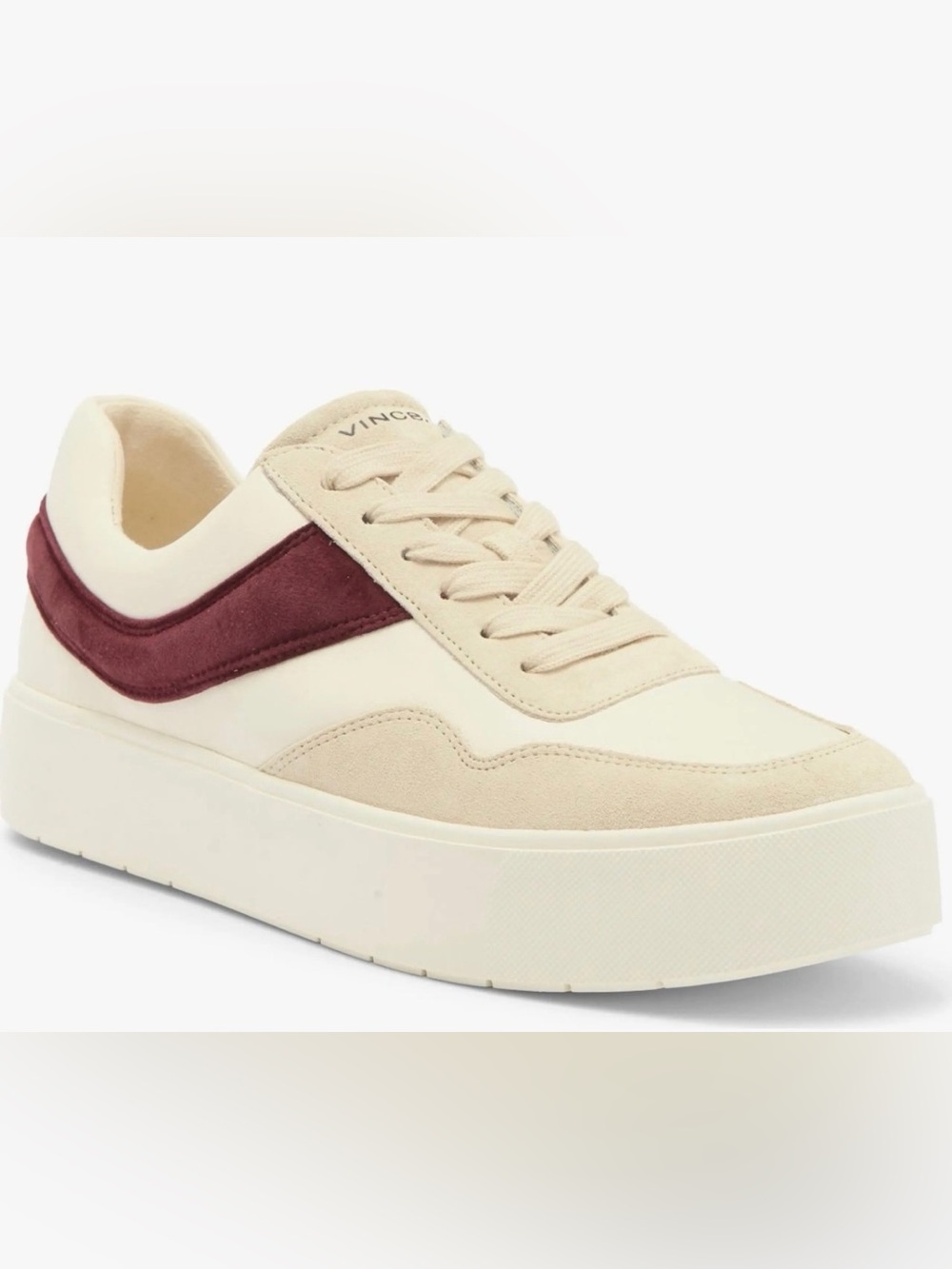 Vince benfield sneakers in milk/oxblood